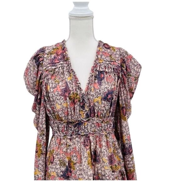 ULLA JOHNSON Dress Floral Julie Cotton Size 8 - Picture 5 of 14